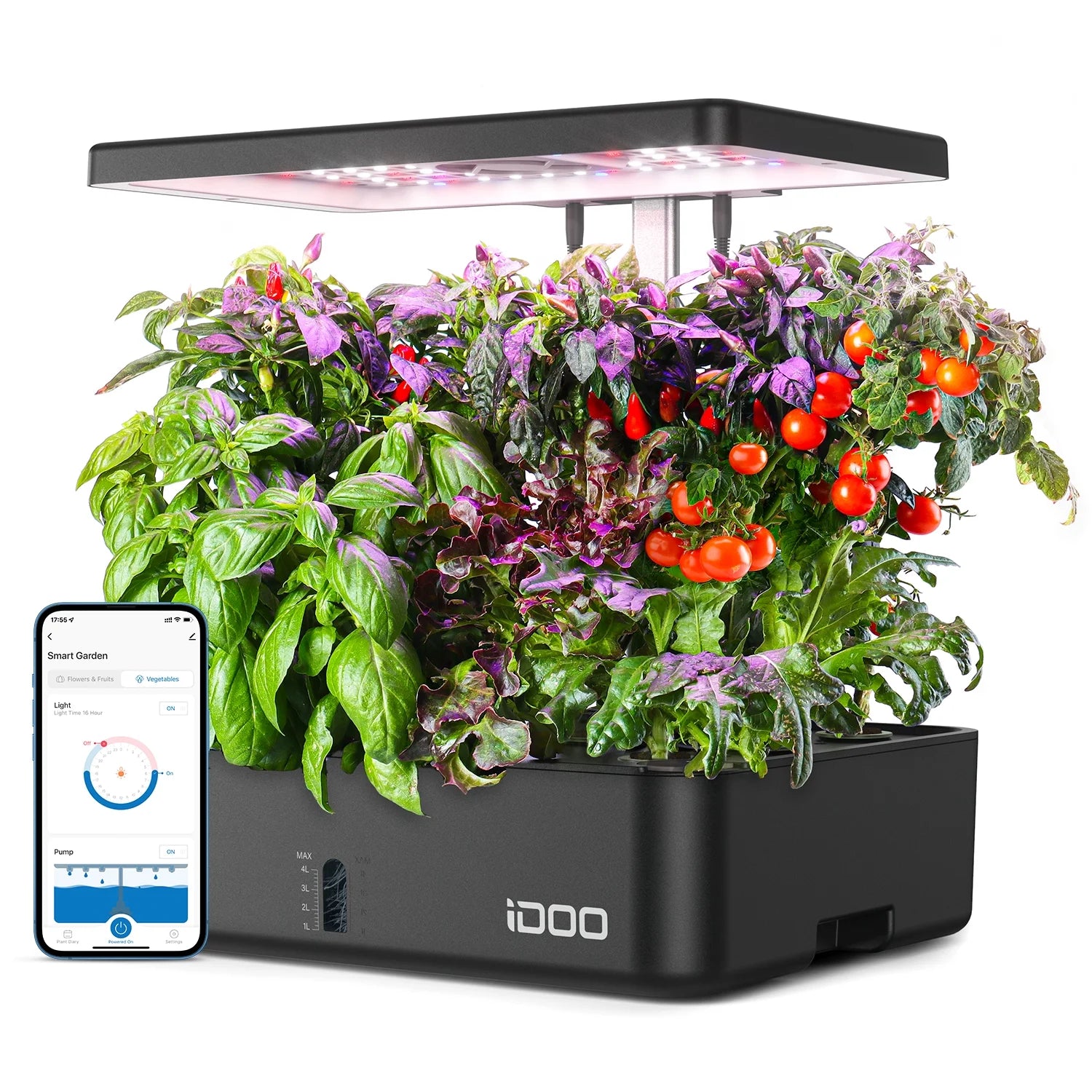 Wifi 12 Pods Hydroponics Growing System, Smart Indoor Grow System Kit with APP Control Pet's Supplies |