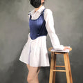 New satin waistband vest with sexy straps, slim fit, short fishbone vest, corset