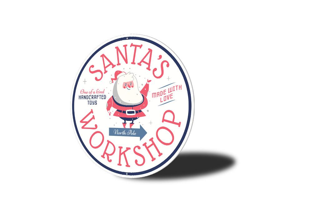 Santa's Workshop Christmas Sign