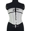 Hooked herringbone corset white