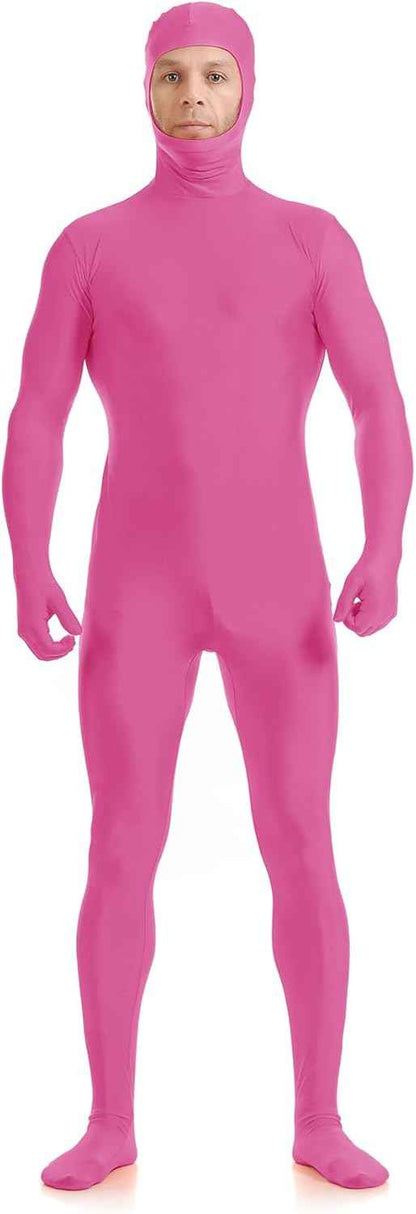 ATHX Men's and Women's Spandex Open Face Bodysuit Costume Adult Stretchy Halloween Cosplay Body Suit Zentai Suit Outfits