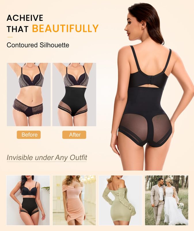 SIMIYA Tummy Control Shapewear for Women High Waist Trainer Shaping Underwear Panties Girdle Stomach Compression Body Shaper