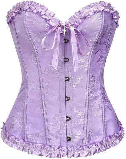 Alivila.Y Fashion Womens Lace Up Corset Top Overbust Body Shaper Bustier Corsets for Women