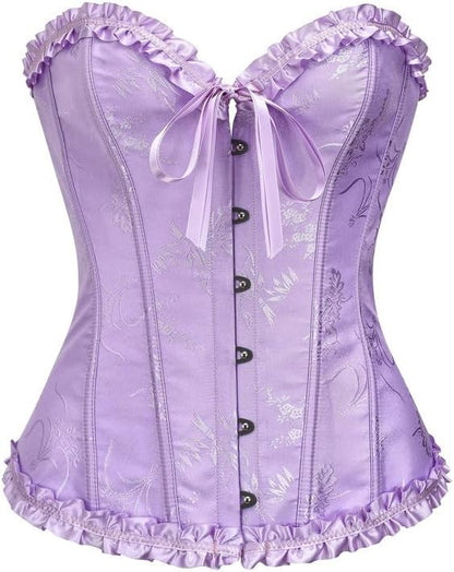 Alivila.Y Fashion Womens Lace Up Corset Top Overbust Body Shaper Bustier Corsets for Women