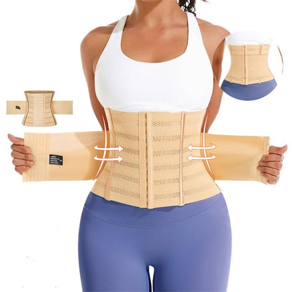 Waist Trainer Shaper for Women Full Body Belly Girdle Shaping Waist Cincher Wrap Belt Tummy Control Shapewear Black