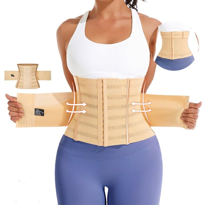 Waist Trainer Shaper for Women Full Body Belly Girdle Shaping Waist Cincher Wrap Belt Tummy Control Shapewear Black