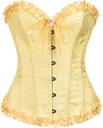 Alivila.Y Fashion Womens Lace Up Corset Top Overbust Body Shaper Bustier Corsets for Women