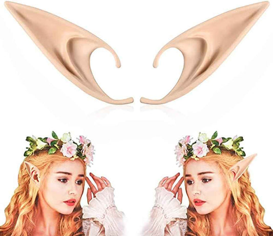 FRESHME Fairy Pixie Elf Ears - Cosplay Soft Pointed Ears Elven Masquerade Vampire Fairy Ears Makeup Costume Accessories