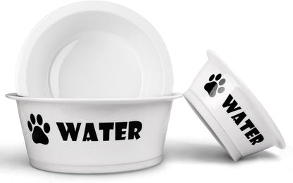 Set of 2 Ceramic Dog Cat Bowl Set, Pet Porcelain Food and Water Feeder Dish Bowls with anti Slip Band, Dishwasher and Microwave Safe (Medium) Pet's Supplies |