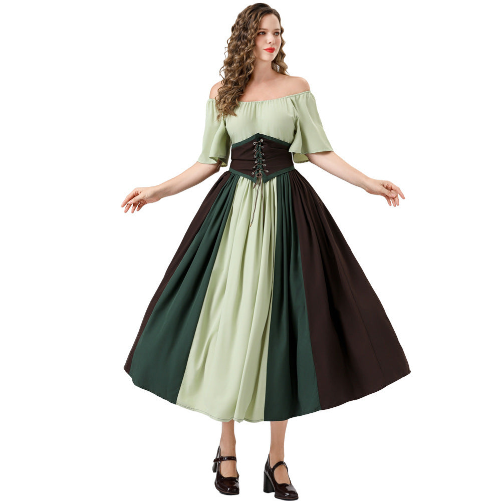 Halloween Costume Adult Medieval Vintage Renaissance European Court Women's Corset Dress Costume