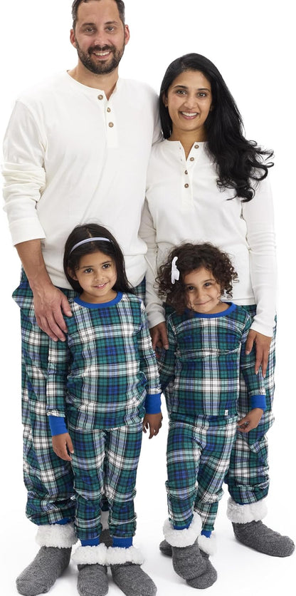 Family Matching Holiday Pajamas Organic Cotton for Men, Women, Kids, Toddlers, Baby Boys, Girls, Unisex Pets