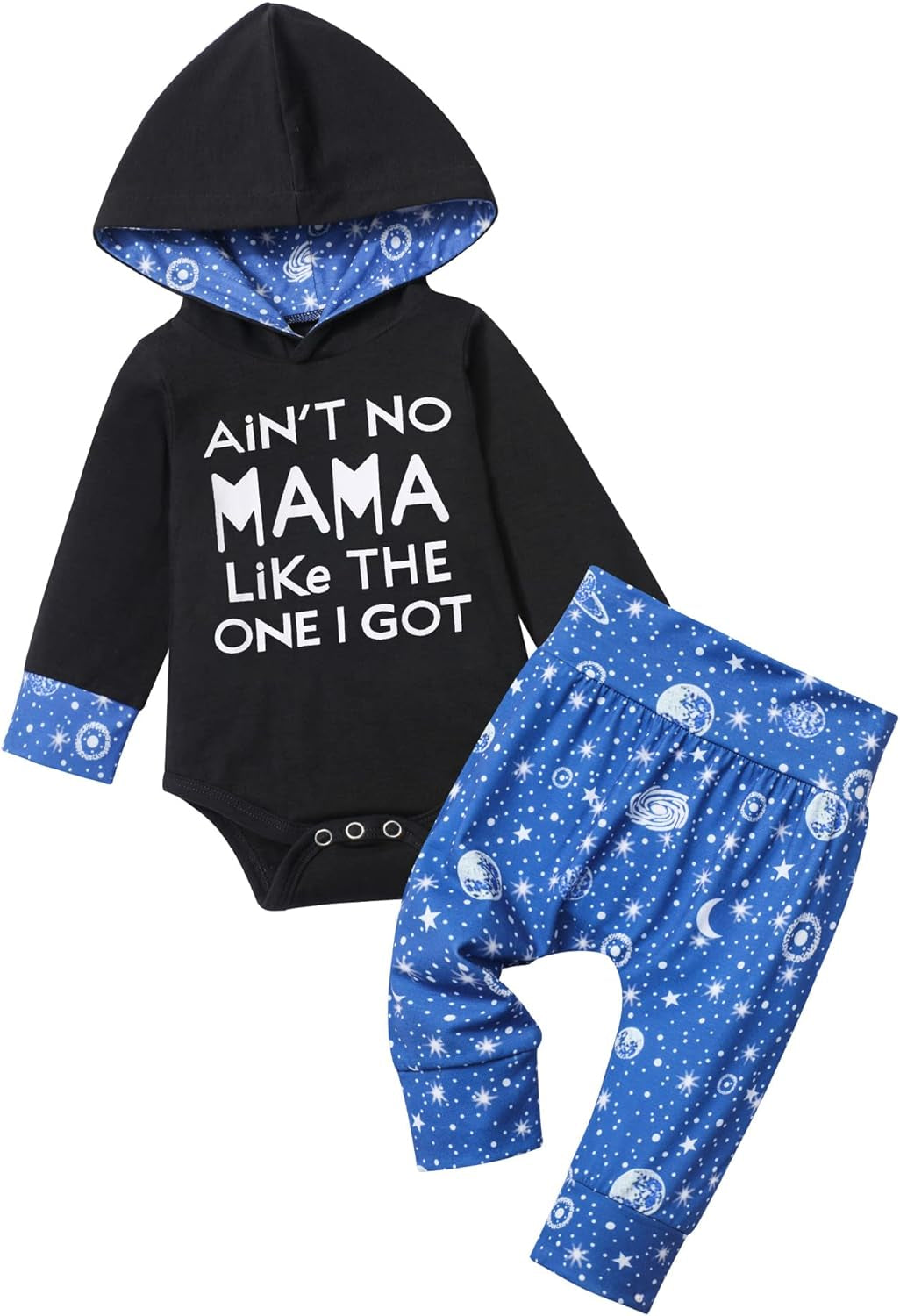 Newborn Baby Boy Clothes Plaid Letter Print Long Sleeve Hoodies + Long Pants 2PCS Fall Winter Outfits Set