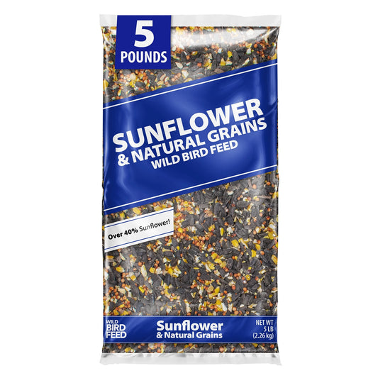 Sunflower & Natural Grains Wild Bird Feed, 5 Lb Pet's Supplies |