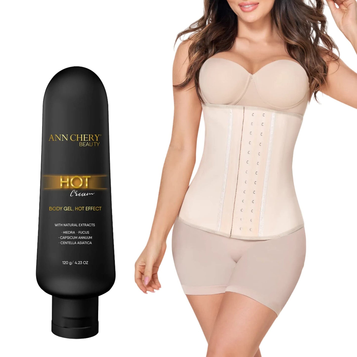 Ann Chery 2021 Latex Waist Trainer for Women |3 Hook Body Shaper|High Compression Colombian Waist Cincher |Daily & Sports Use