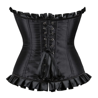 Grebrafan Womens Corsets Floral Lace Overlay Corset Bustier Top