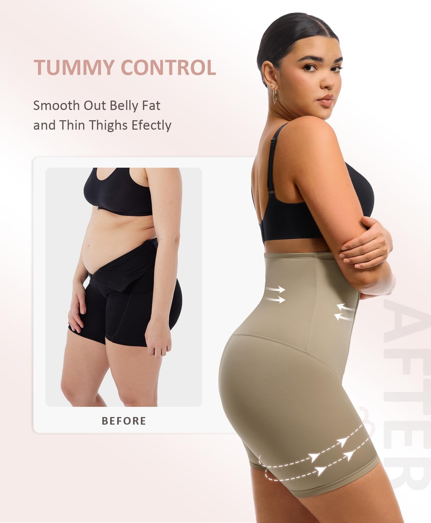 FeelinGirl Shapewear for Women Tummy Control High Waist Body Shaper Shorts Waist Trainer Girdle Thigh Slimming Panties