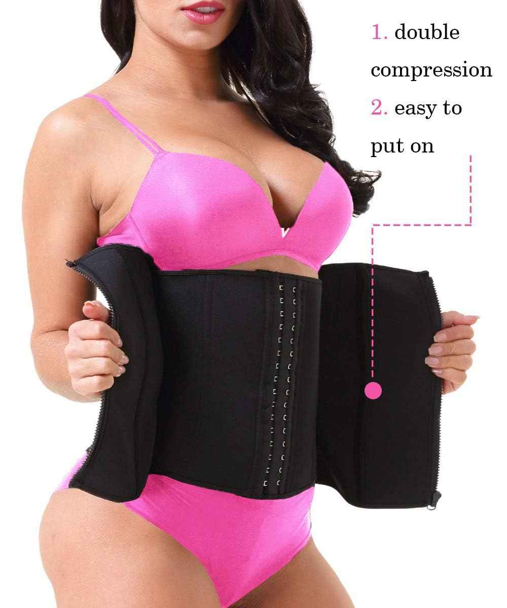 GainKee Clip and Zip Waist Trainer Corset Women Neoprene Worked Out Sweat Vest Body Shaper