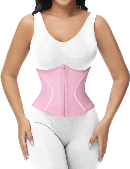 SHAPSHE Short Torso Waist Trainer for Women Corset Waist Cincher Shapewear Tummy Control Workout Hourglass Body Shaper