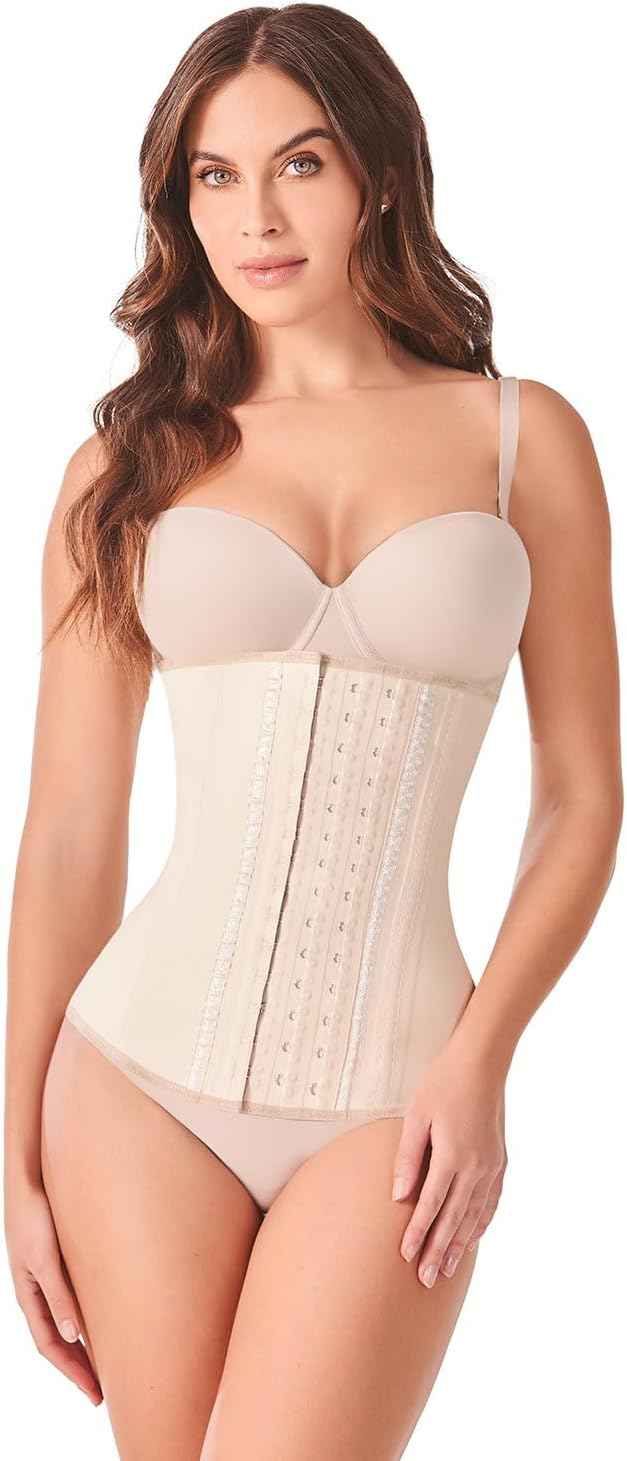 Ann Chery 2021 Latex Waist Trainer for Women |3 Hook Body Shaper|High Compression Colombian Waist Cincher |Daily & Sports Use