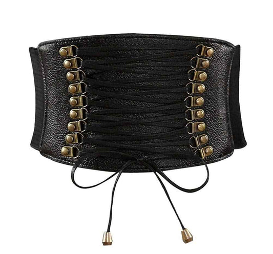 VOCHIC Womens PU Leather Belt High Waist Cincher Belt Corsets for Waist Training Wide Belt