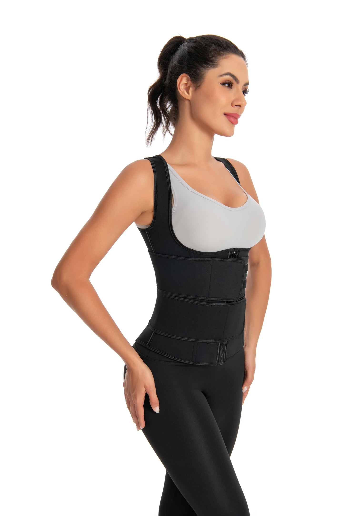 Corset Top Bodysuit Plus Size Black Shapewear Waist Trainer Corset Top