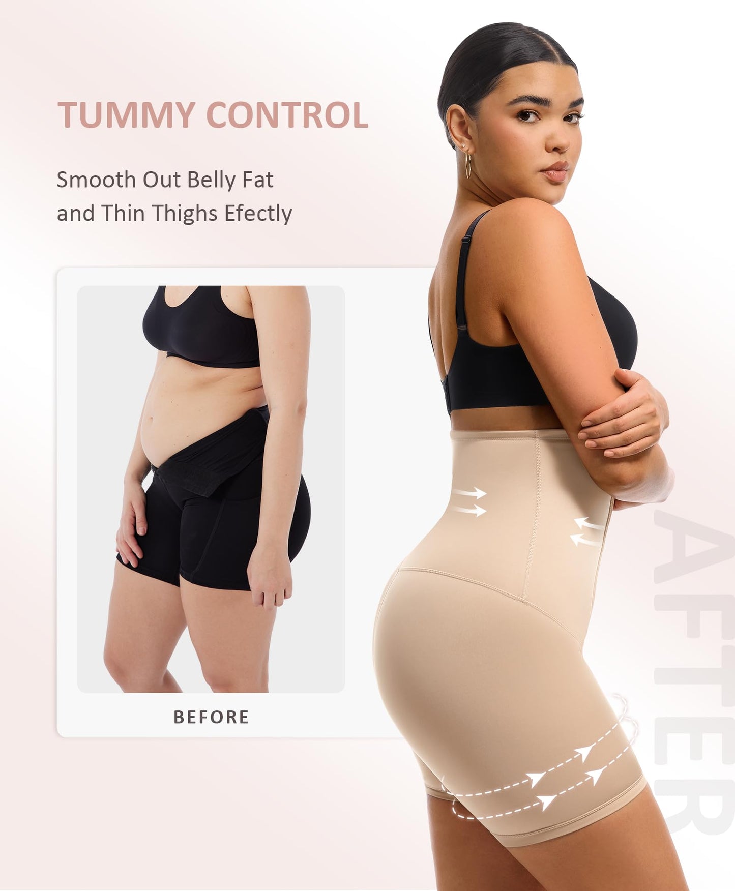 FeelinGirl Shapewear for Women Tummy Control High Waist Body Shaper Shorts Waist Trainer Girdle Thigh Slimming Panties