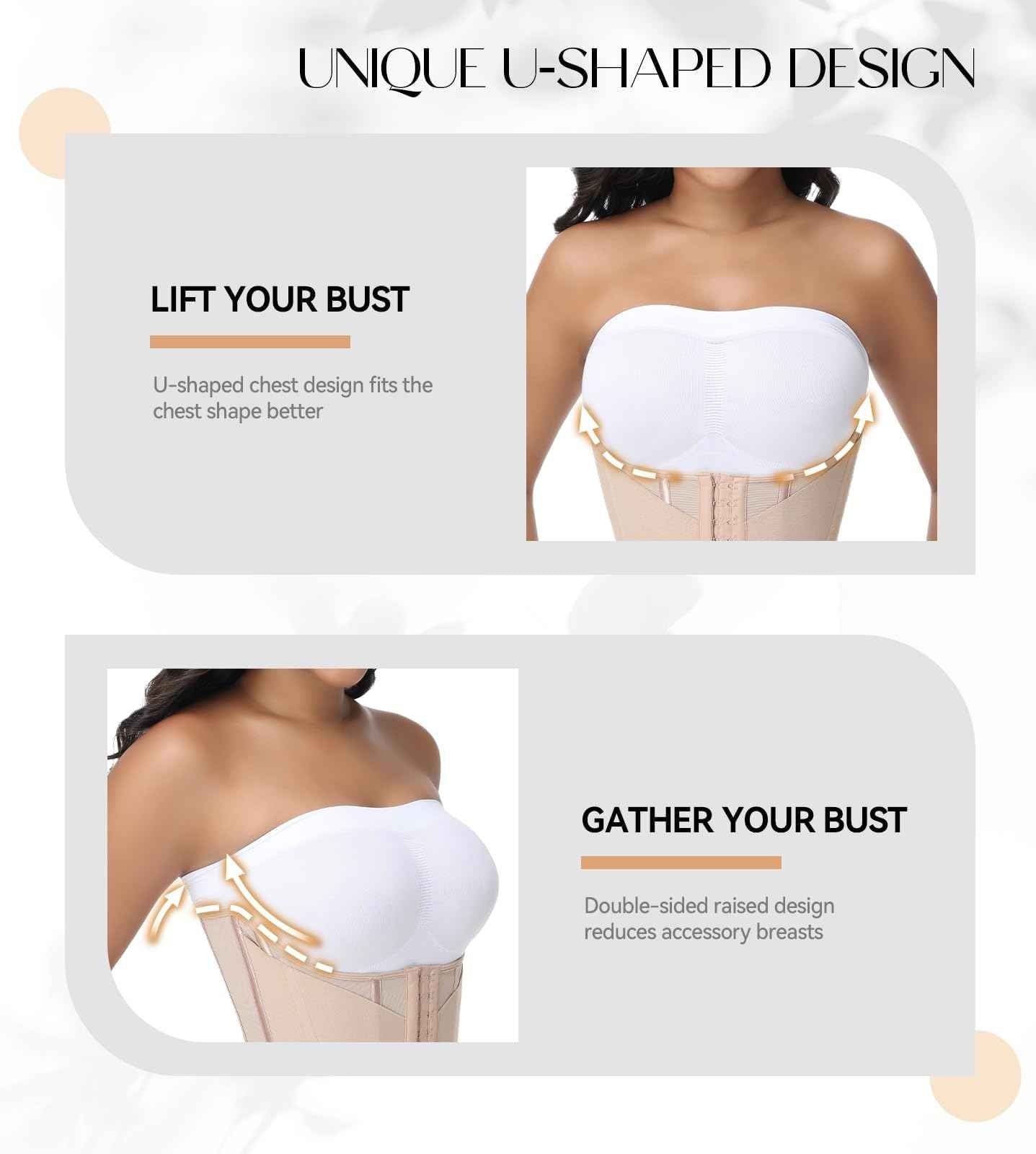 SHAPSHE Waist Trainer For Women Tummy Control Corset Waist Cincher Shapewear Workout Faja Body Shaper With Hooks