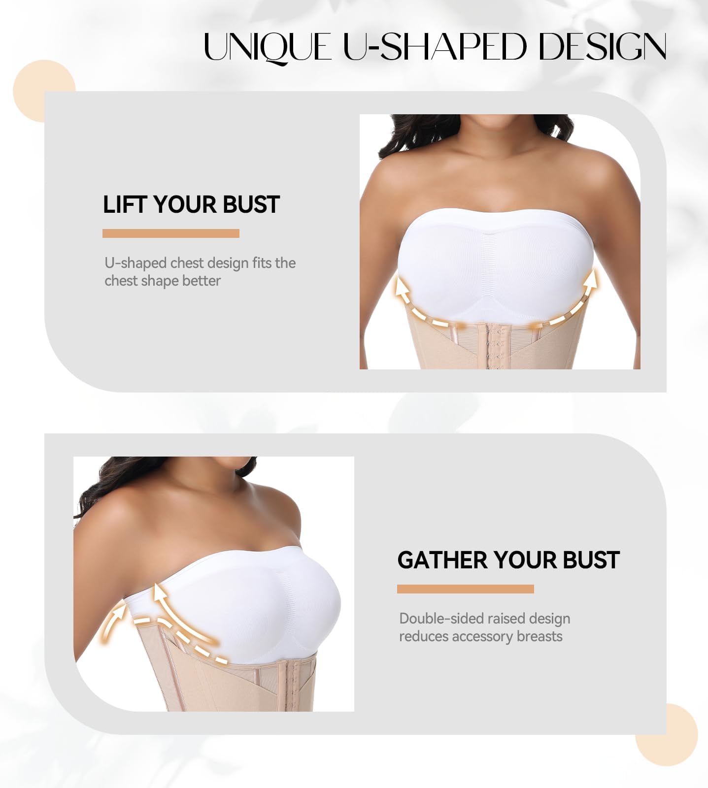 SHAPSHE Waist Trainer For Women Tummy Control Corset Waist Cincher Shapewear Workout Faja Body Shaper With Hooks