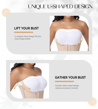 SHAPSHE Waist Trainer For Women Tummy Control Corset Waist Cincher Shapewear Workout Faja Body Shaper With Hooks