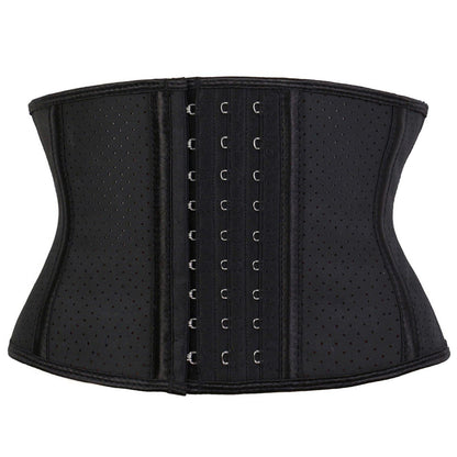 Atbuty Super Short Torso Waist Trainers Cincher Corset Tummy Shaper Slimming Latex Girdle