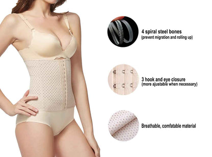 KSKshape Waist Trainer Shapewear For Weight loss Tummy Control Body Shaper Breathable Waist Cincher