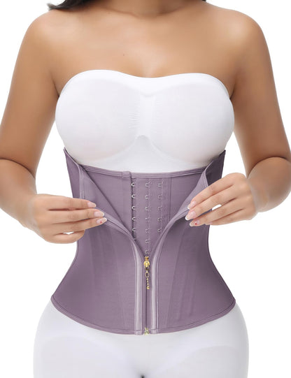 SHAPSHE Waist Trainer for Women Tummy Control Workout Waist Cincher Corset Shapewear Postpartum Body Shaper with Zipper Hook