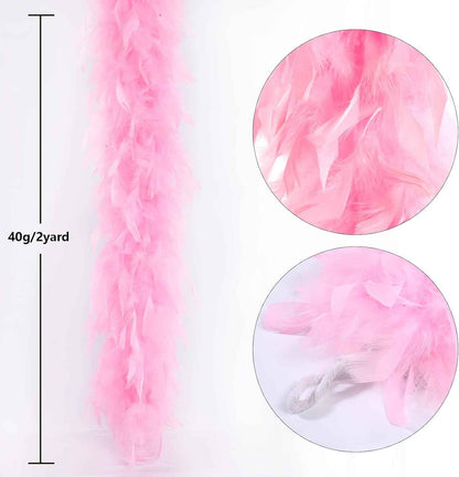 THARAHT 19 Color- 40/60/100g 2Yard Chandelle Feather Boa Dancing Wedding Party Halloween Costume Decoration Feathers boa
