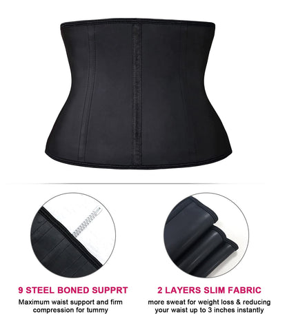 YIANNA Waist Trainer for Women Latex Underbust Waist Cincher Corset Sport Girdle Hourglass Body Shaper