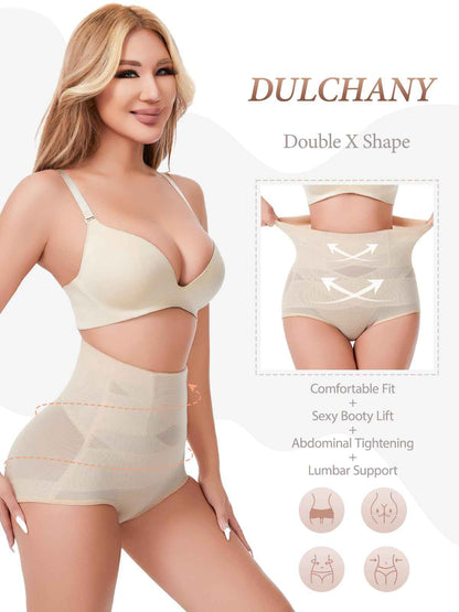 Dulchany Tummy Control Shapewear Panties for Women Body Shaper Seamless Underwear Panty Girdle