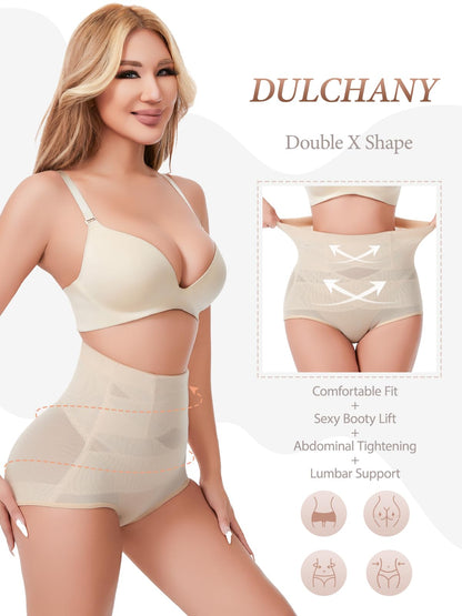 Dulchany Tummy Control Shapewear Panties for Women Body Shaper Seamless Underwear Panty Girdle