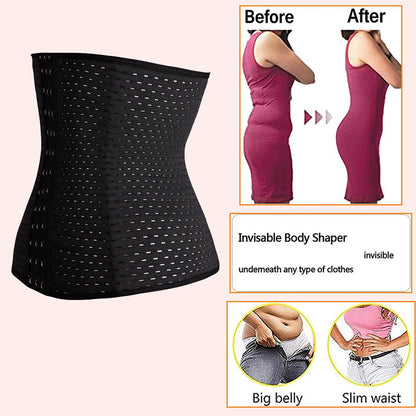 FUT Waist Trainer for Women Tummy Control Body Shaper Waist Cincher Shapewear with Steel Bones