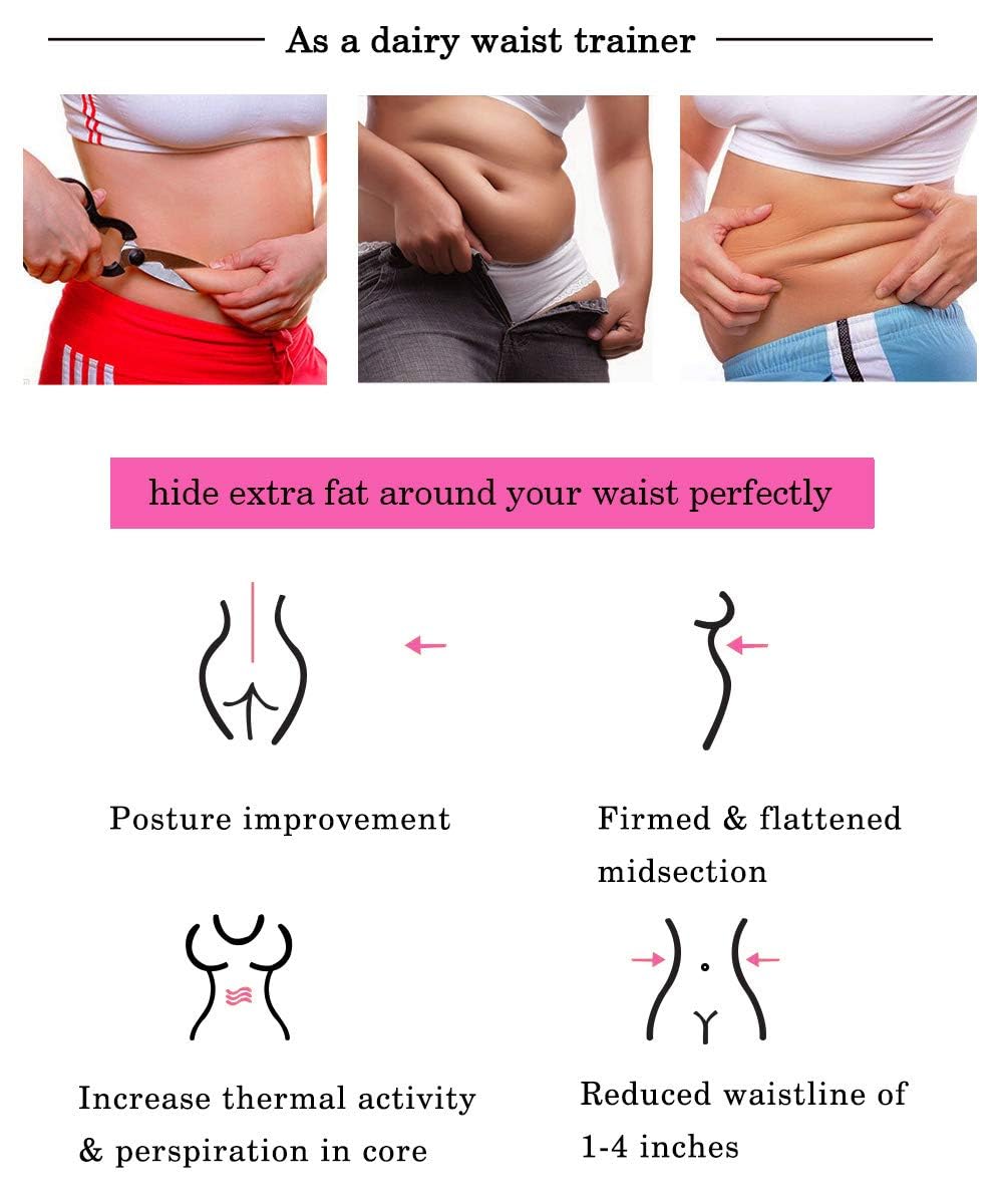 GainKee Clip and Zip Waist Trainer Corset Women Neoprene Worked Out Sweat Vest Body Shaper