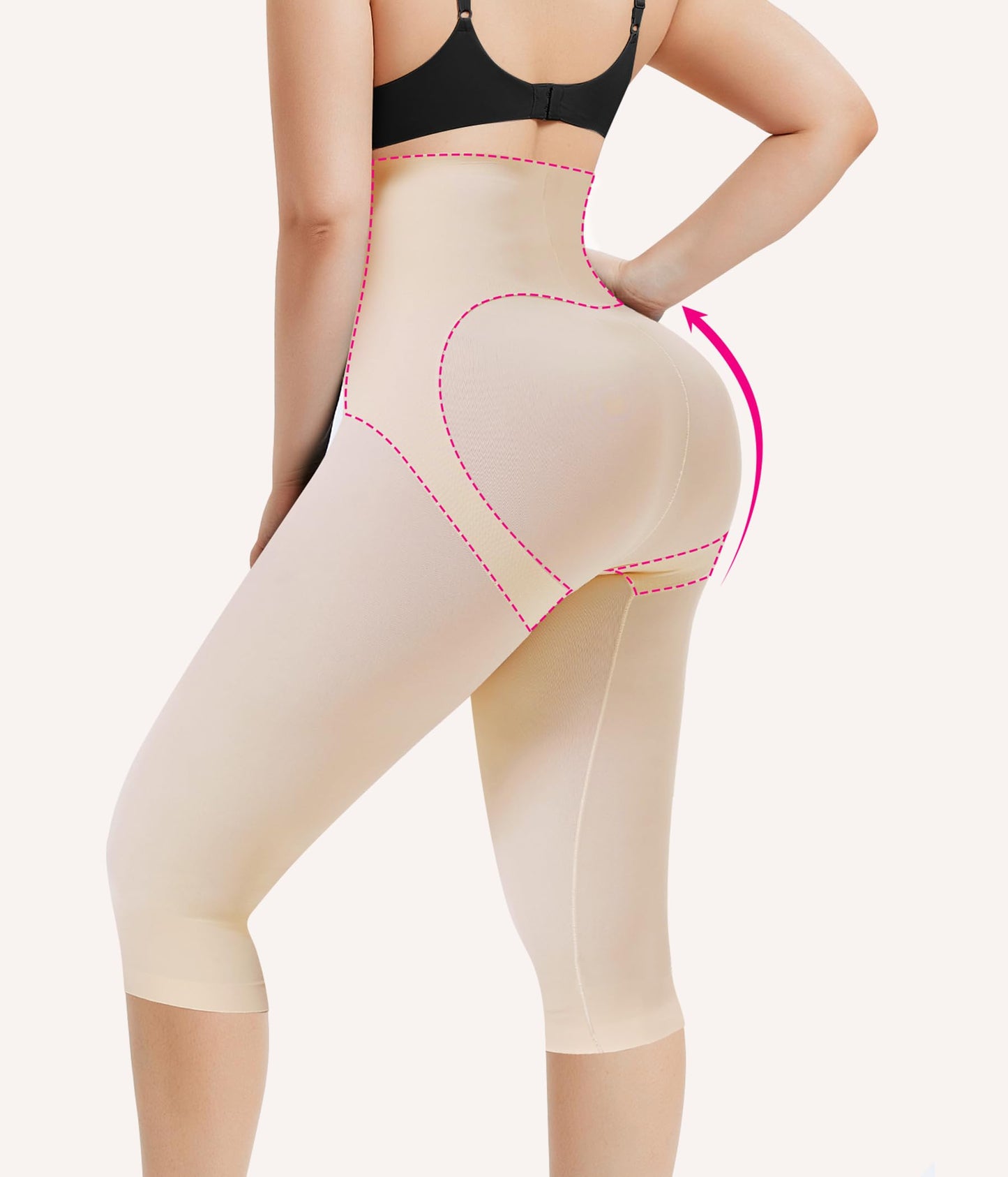 Nebility Compression Leggings for Women Seamless Shapewear Butt Lifting Panties Waist Trainer Tummy Control Thigh Body Shaper