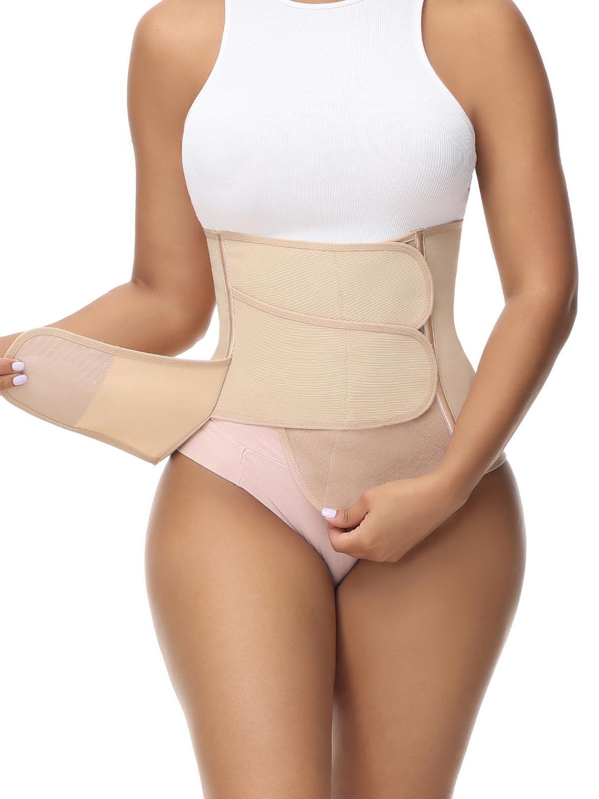 SHAPSHE Waist Trainer for Women Postpartum Recovery Wrap Waist Cincher Corset Shapewear Belly Band
