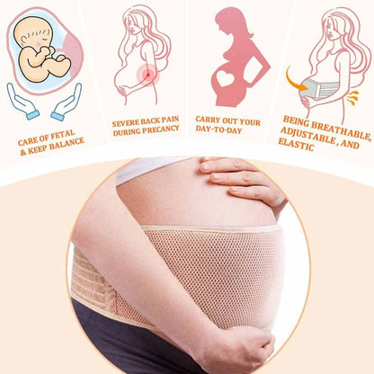 Belly Band for Pregnancy Maternity Belt Pregnancy Support Belt Bump Band Abdominal Brace Belt - Relieve Lower Back, Pelvic and Hip Pain (Black/One size)