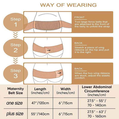 Belly Band for Pregnancy Maternity Belt Pregnancy Support Belt Bump Band Abdominal Brace Belt - Relieve Lower Back, Pelvic and Hip Pain (Black/One size)