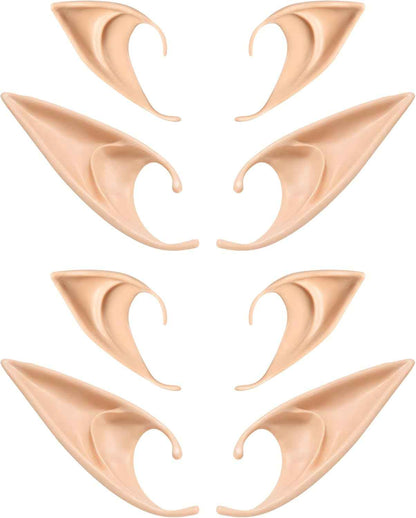 FRESHME Fairy Pixie Elf Ears - Cosplay Soft Pointed Ears Elven Masquerade Vampire Fairy Ears Makeup Costume Accessories