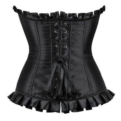 Grebrafan Womens Corsets Floral Lace Overlay Corset Bustier Top