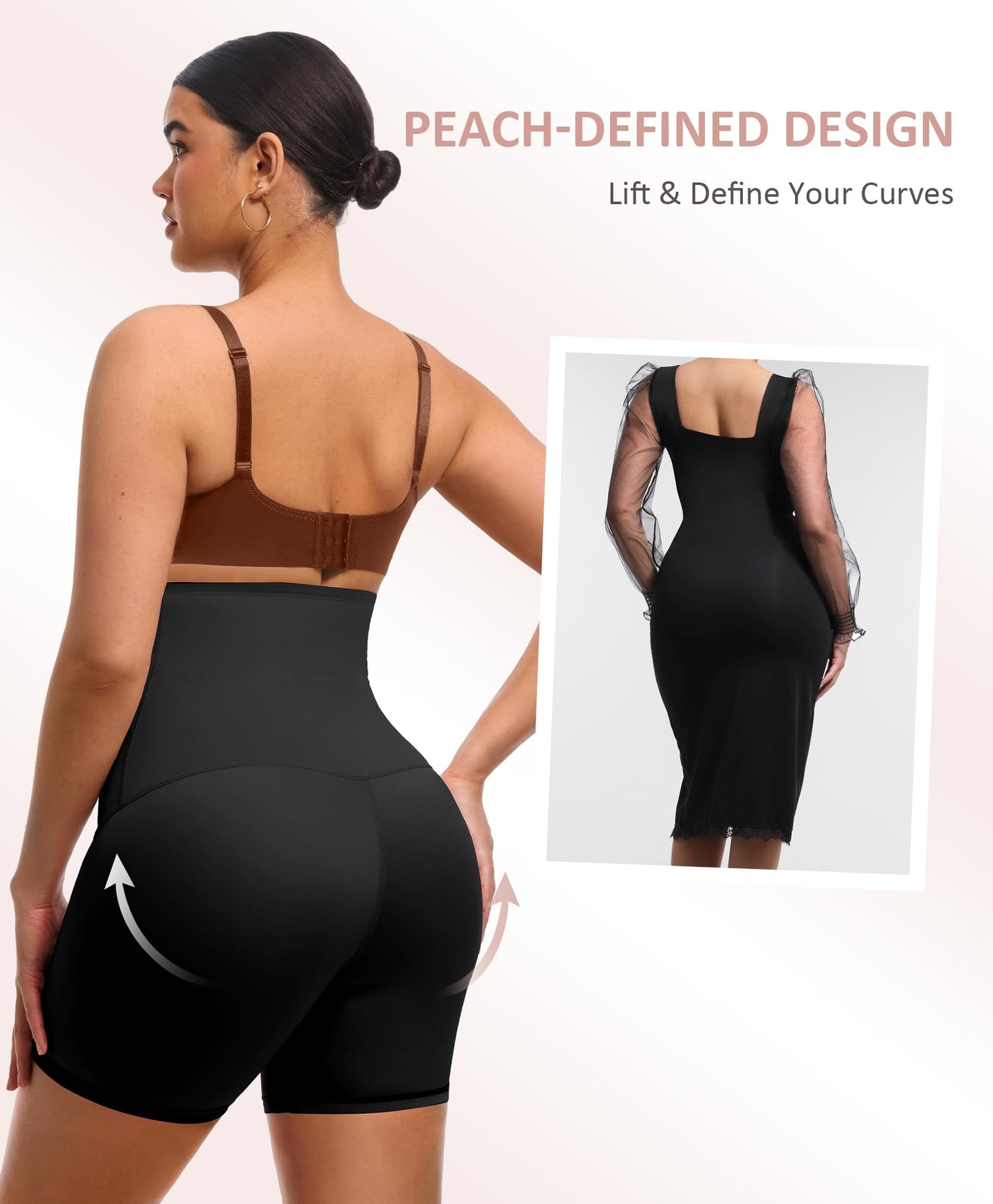FeelinGirl Shapewear for Women Tummy Control High Waist Body Shaper Shorts Waist Trainer Girdle Thigh Slimming Panties