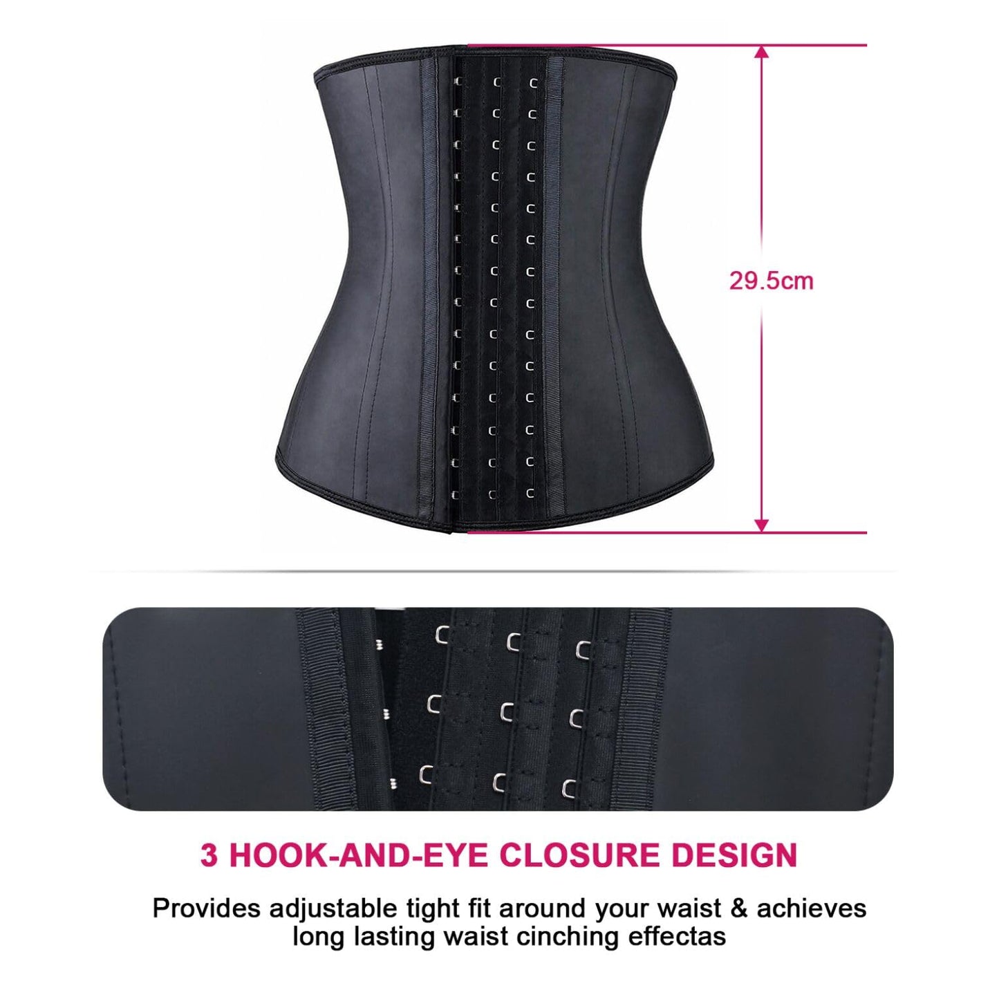 YIANNA Waist Trainer for Women Latex Underbust Waist Cincher Corset Sport Girdle Hourglass Body Shaper