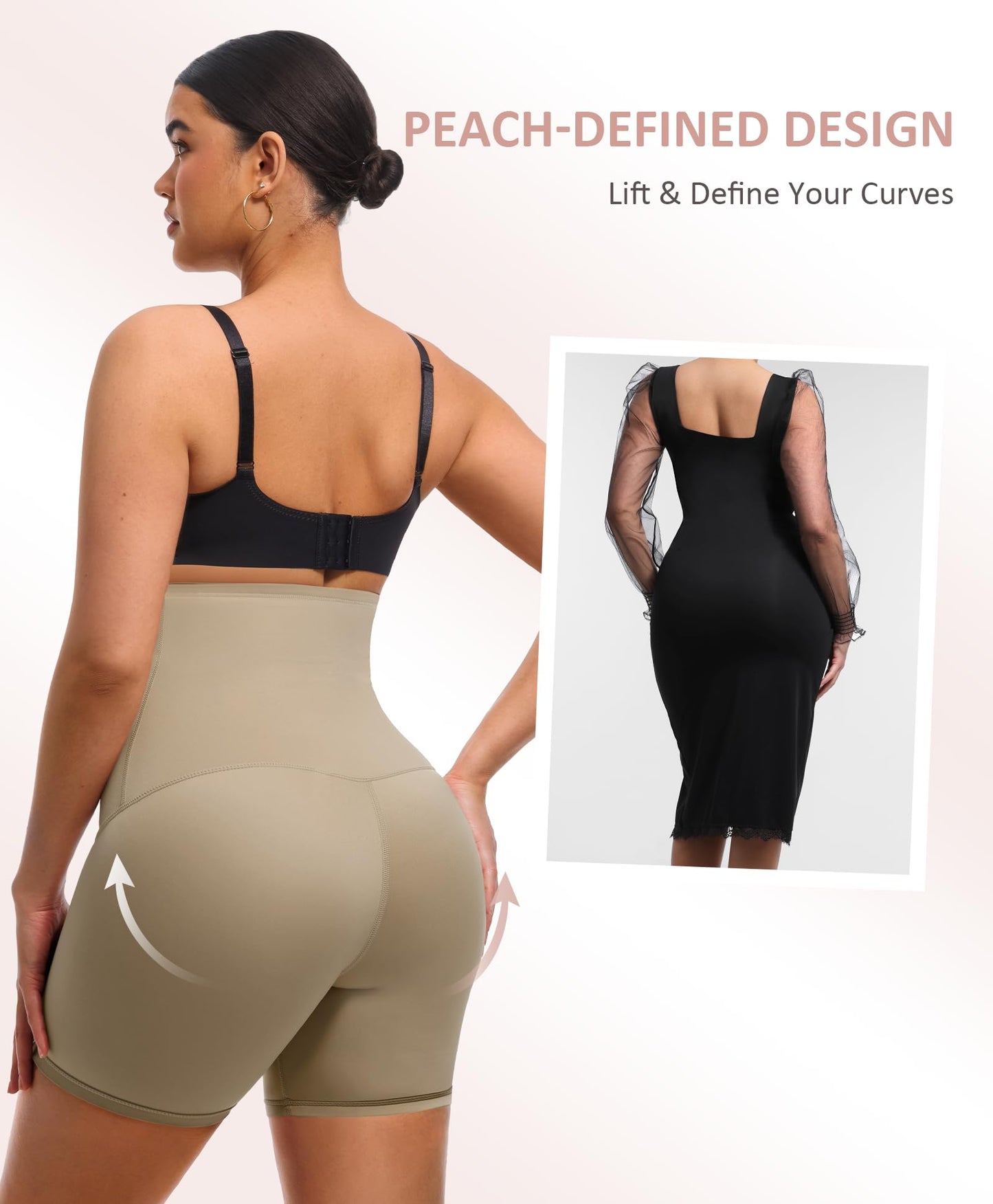 FeelinGirl Shapewear for Women Tummy Control High Waist Body Shaper Shorts Waist Trainer Girdle Thigh Slimming Panties