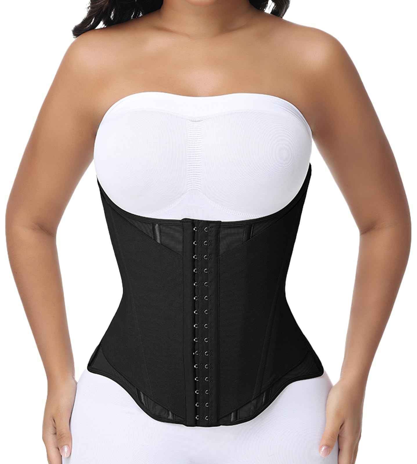 SHAPSHE Waist Trainer For Women Tummy Control Corset Waist Cincher Shapewear Workout Faja Body Shaper With Hooks