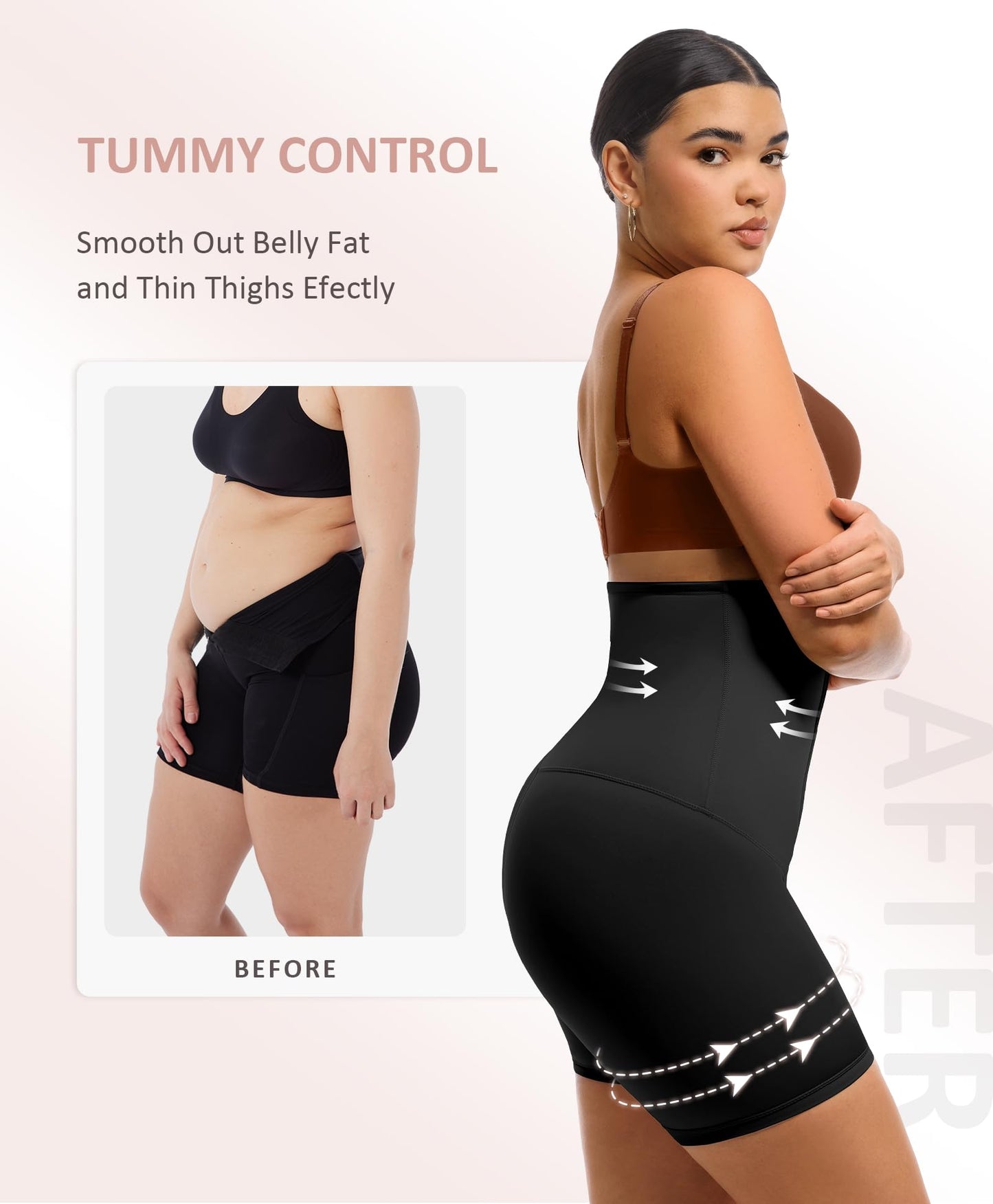 FeelinGirl Shapewear for Women Tummy Control High Waist Body Shaper Shorts Waist Trainer Girdle Thigh Slimming Panties