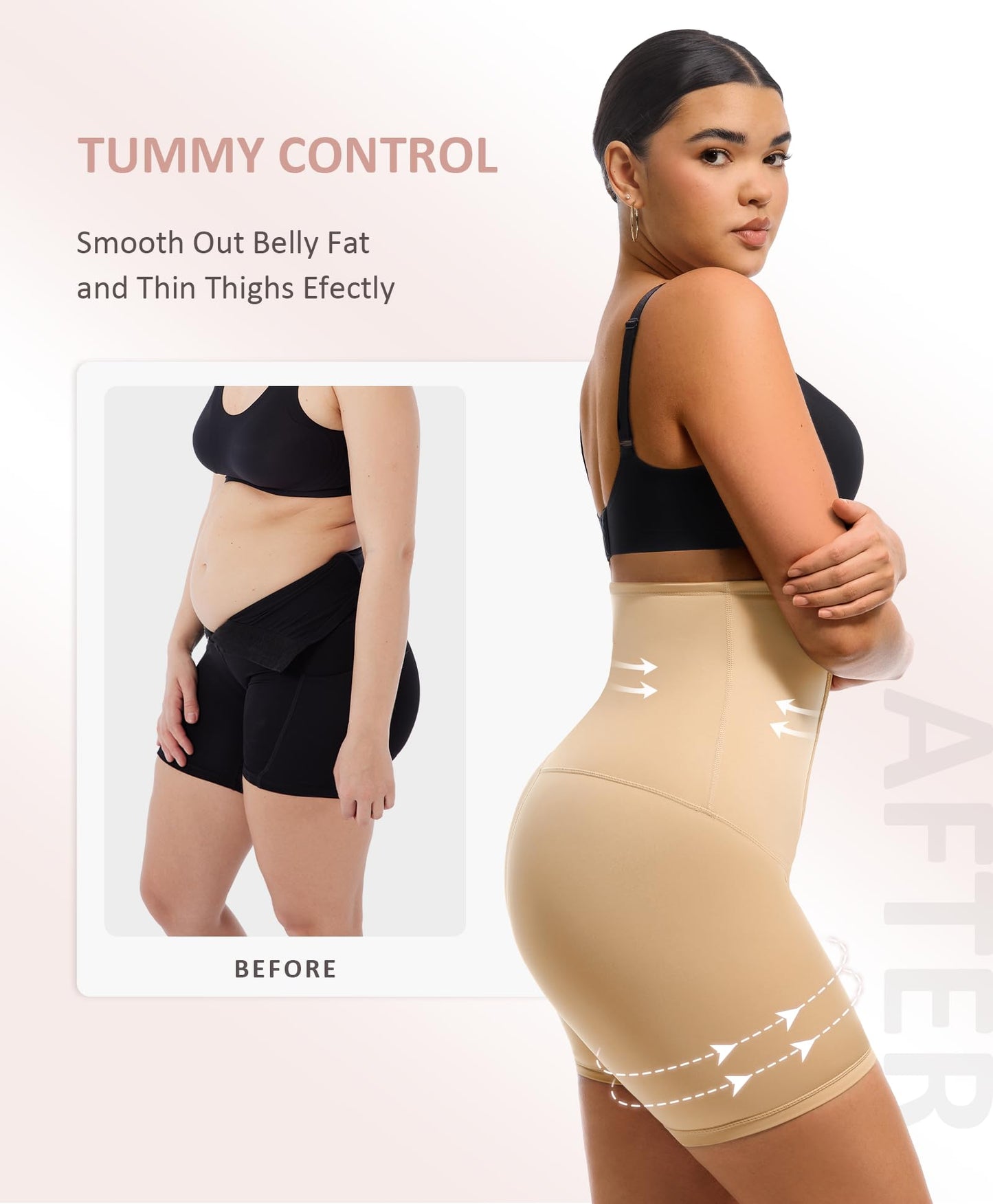 FeelinGirl Shapewear for Women Tummy Control High Waist Body Shaper Shorts Waist Trainer Girdle Thigh Slimming Panties